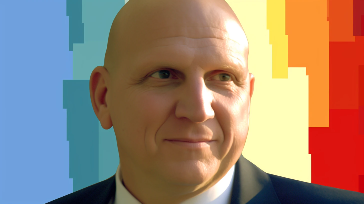 Illustrated portrait of a bald executive © History Oasis Stylized portrait of a bald man in a dark suit and tie