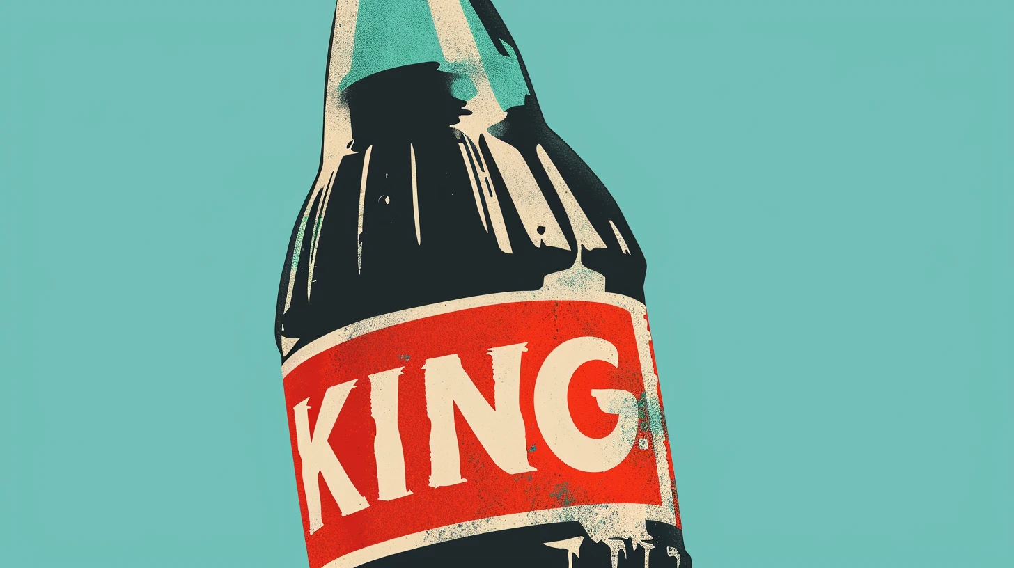 A Bottle Of Soda That Says KING