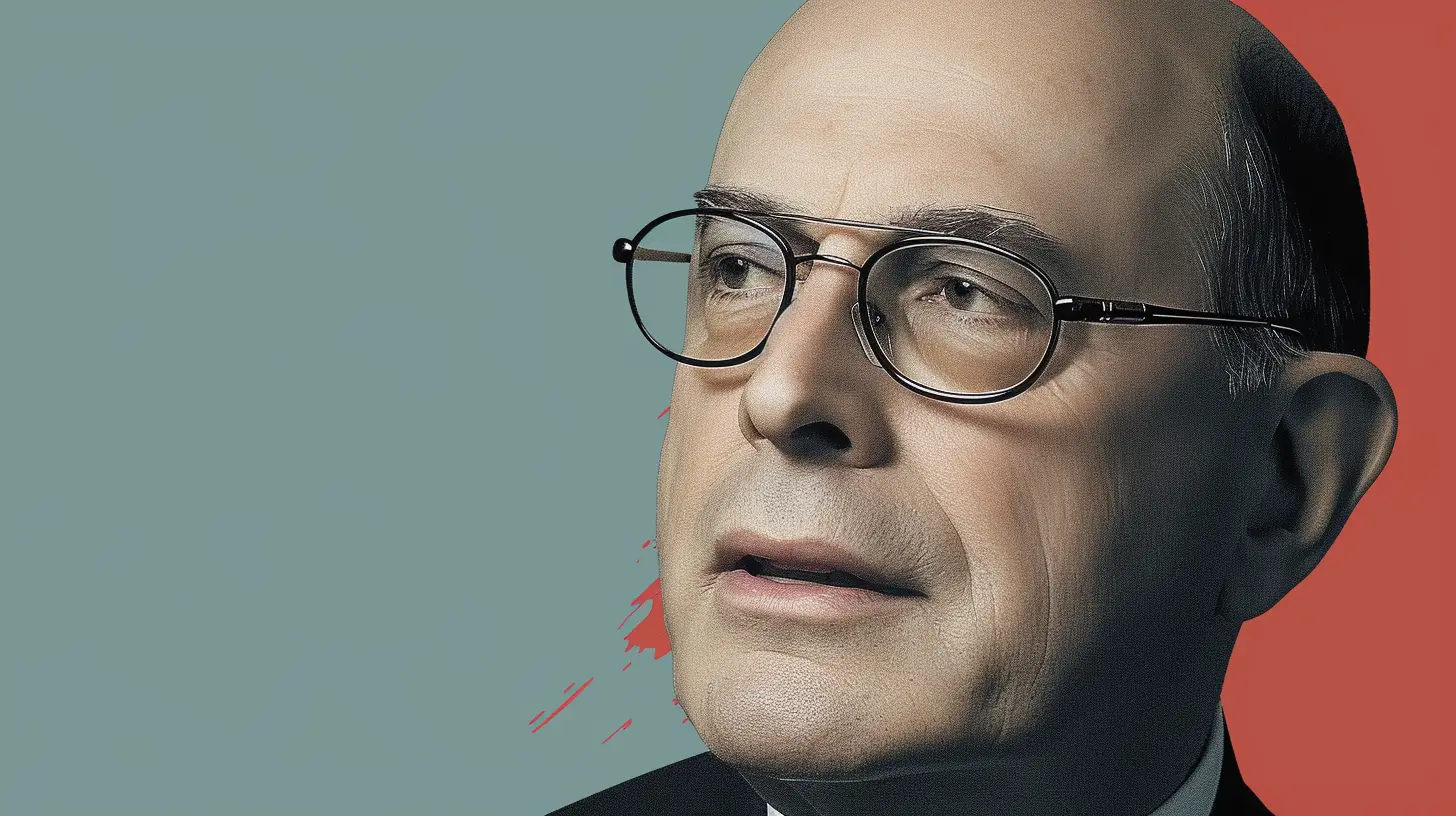 Norman Augustine portrait, balding man in oval wire-rim glasses