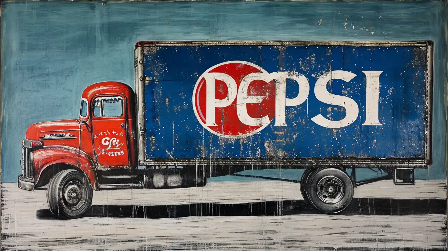 A Delivery Truck That Says PEPSI 1960s