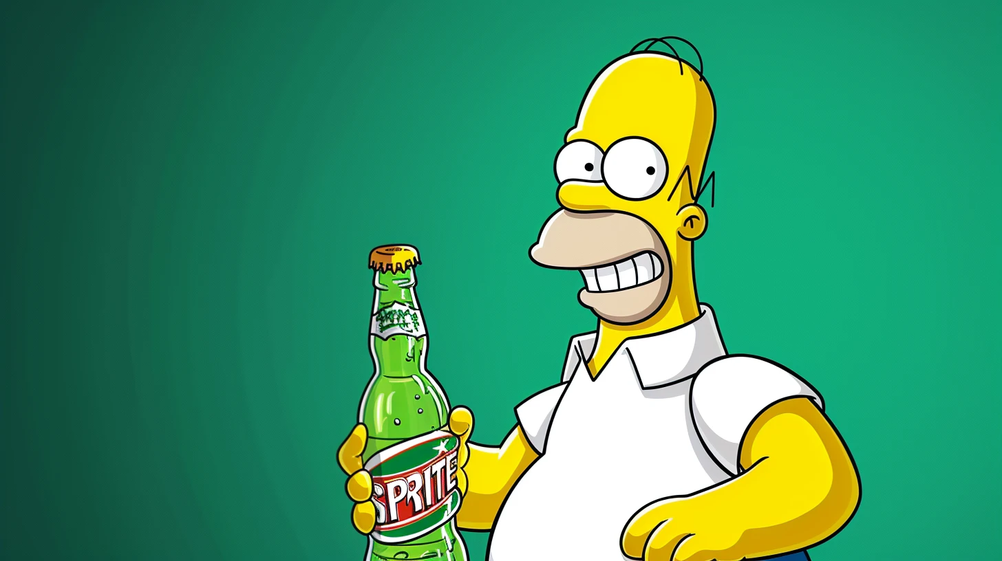 A Bottle Of Sprite Homer Simpson