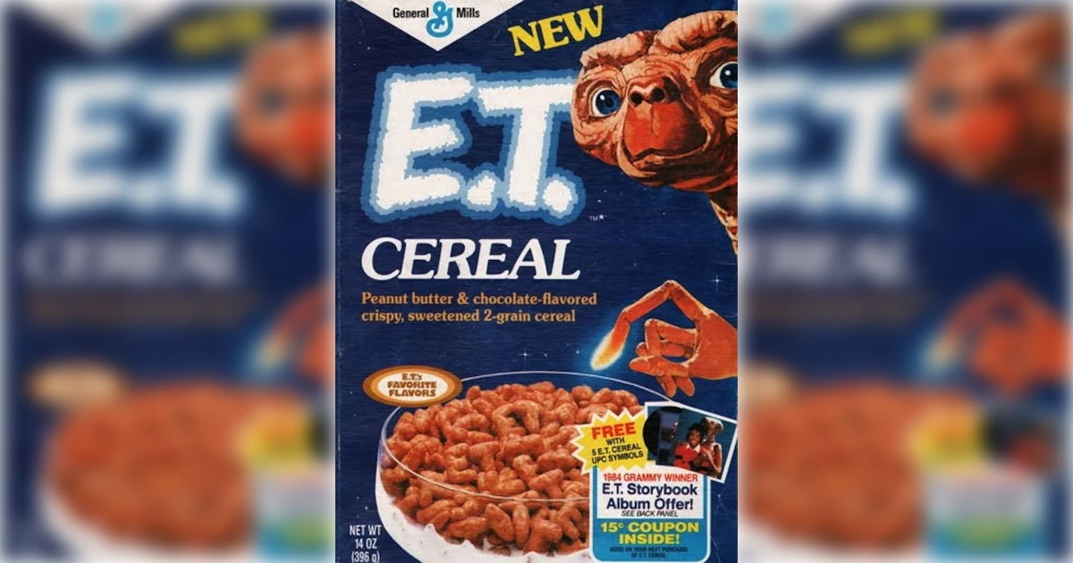 General Mills General Mills E.T. Cereal box with E.T. character artwork