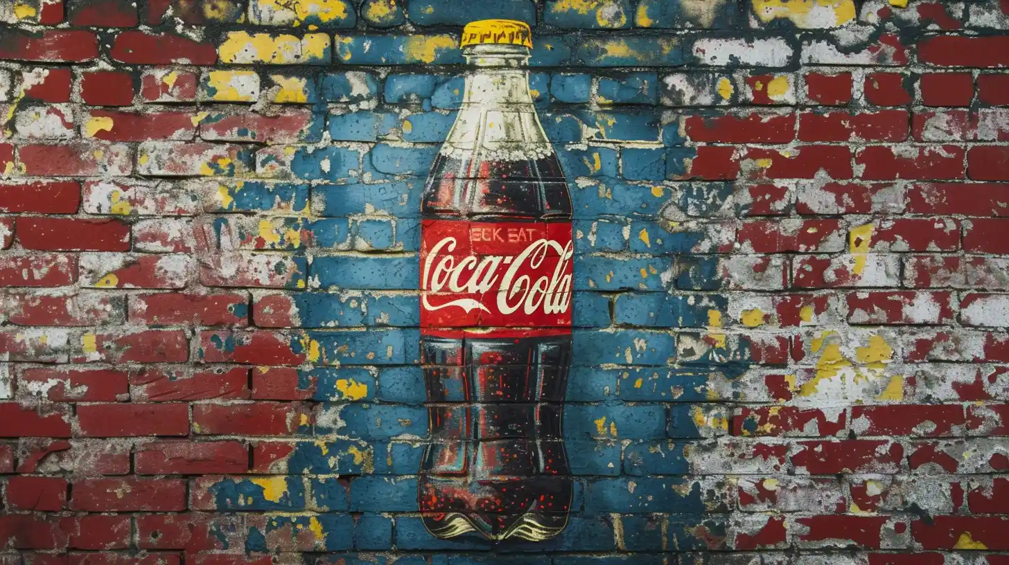 © History Oasis Coca Cola Painting On A Brick Wall