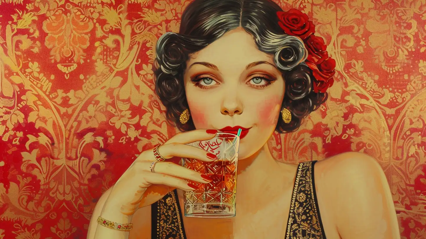 © History Oasis A Rich Woman Drinking Coca Cola