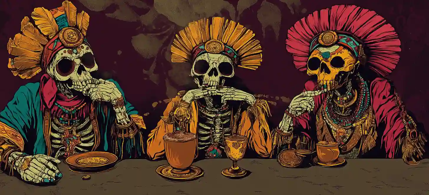 Aztecs Drinking Chocolate