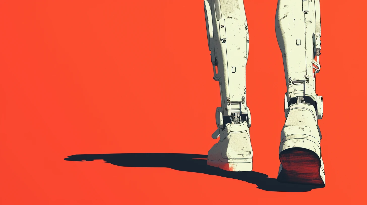 Robot Legs On A Human