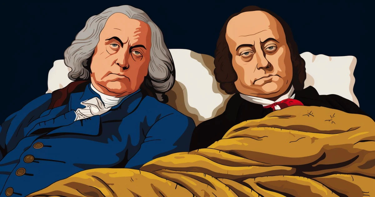 Benjamin Franklin And John Adams 20 Bed