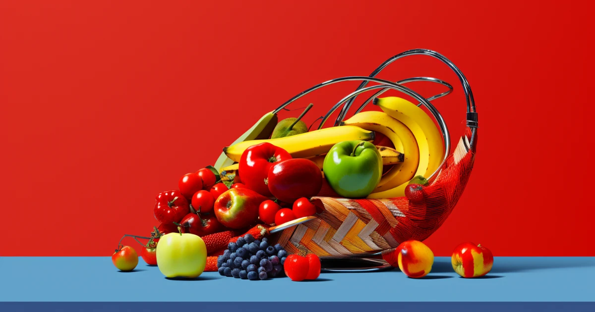 © History Oasis Fruit 20 Colord Basket