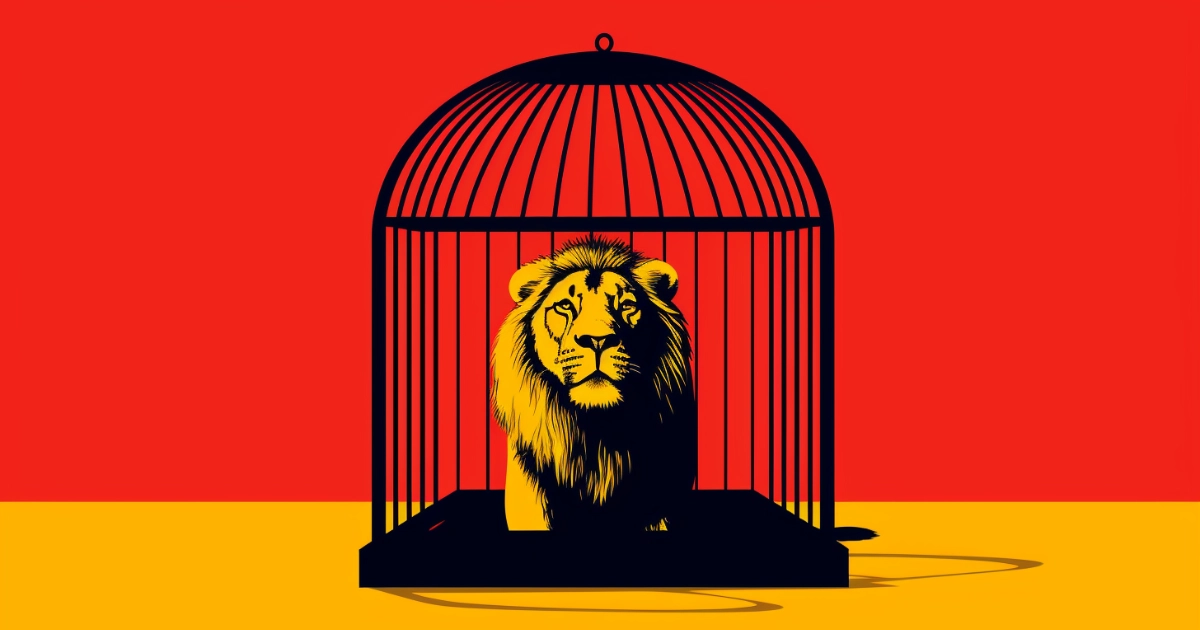 © History Oasis Captured Lion