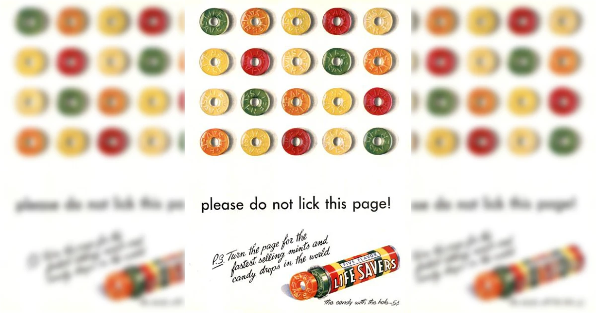 Life Savers Don 27t Lick The Page Ad