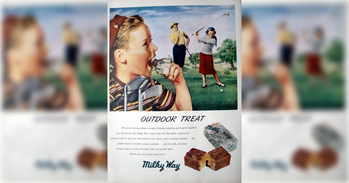 Mars, Inc. Vintage Milky Way Print Ad