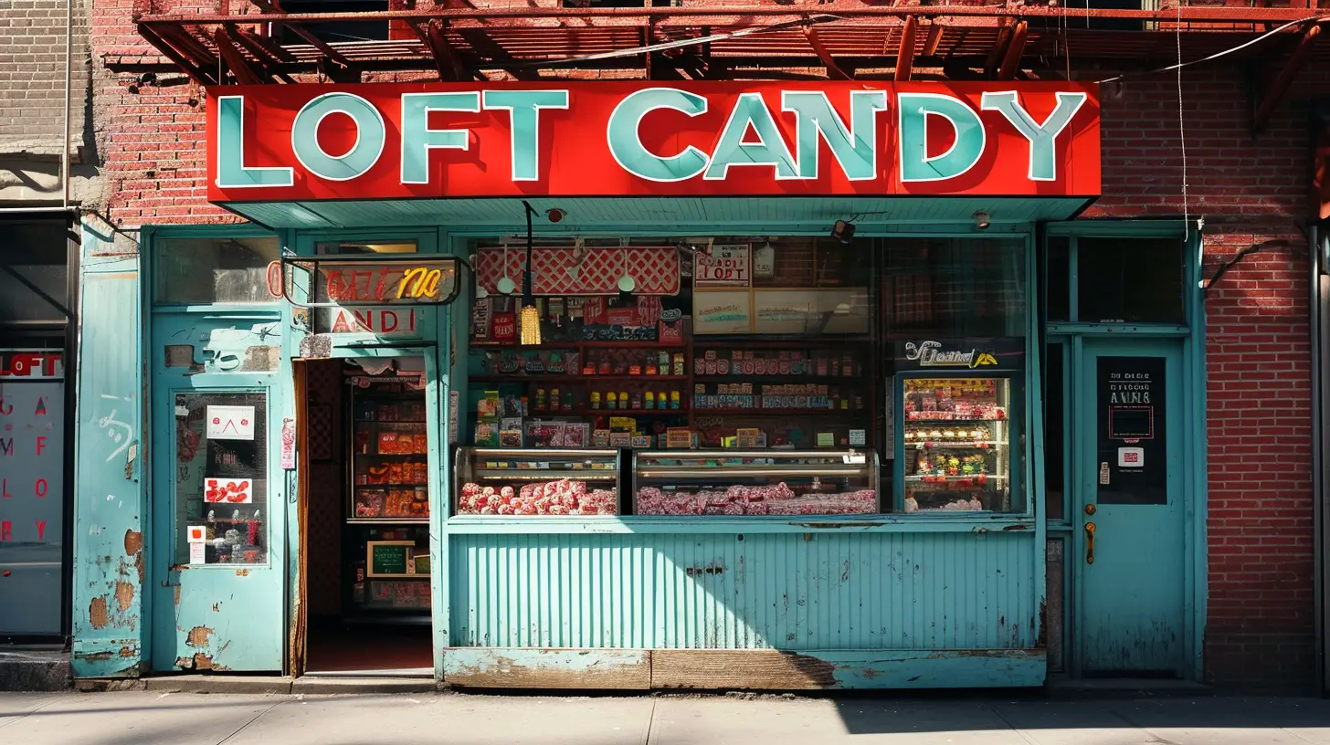 © History Oasis A Candy Store That Says LOFT CANDY