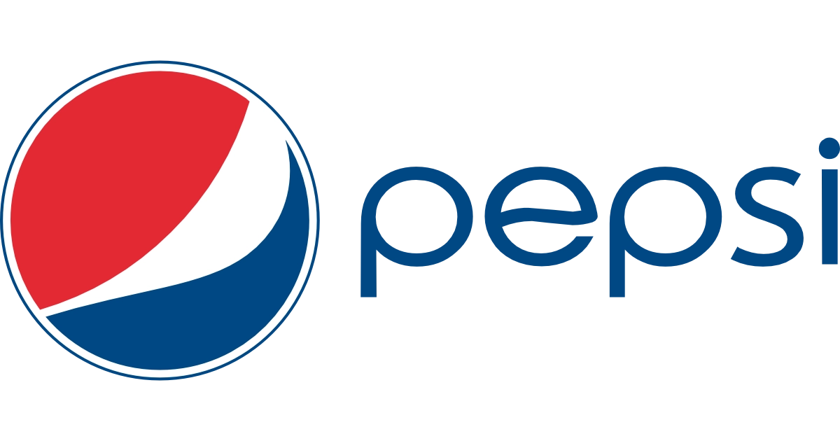 2008 Pepsi logo, tilted red white blue globe beside lowercase pepsi wordmark