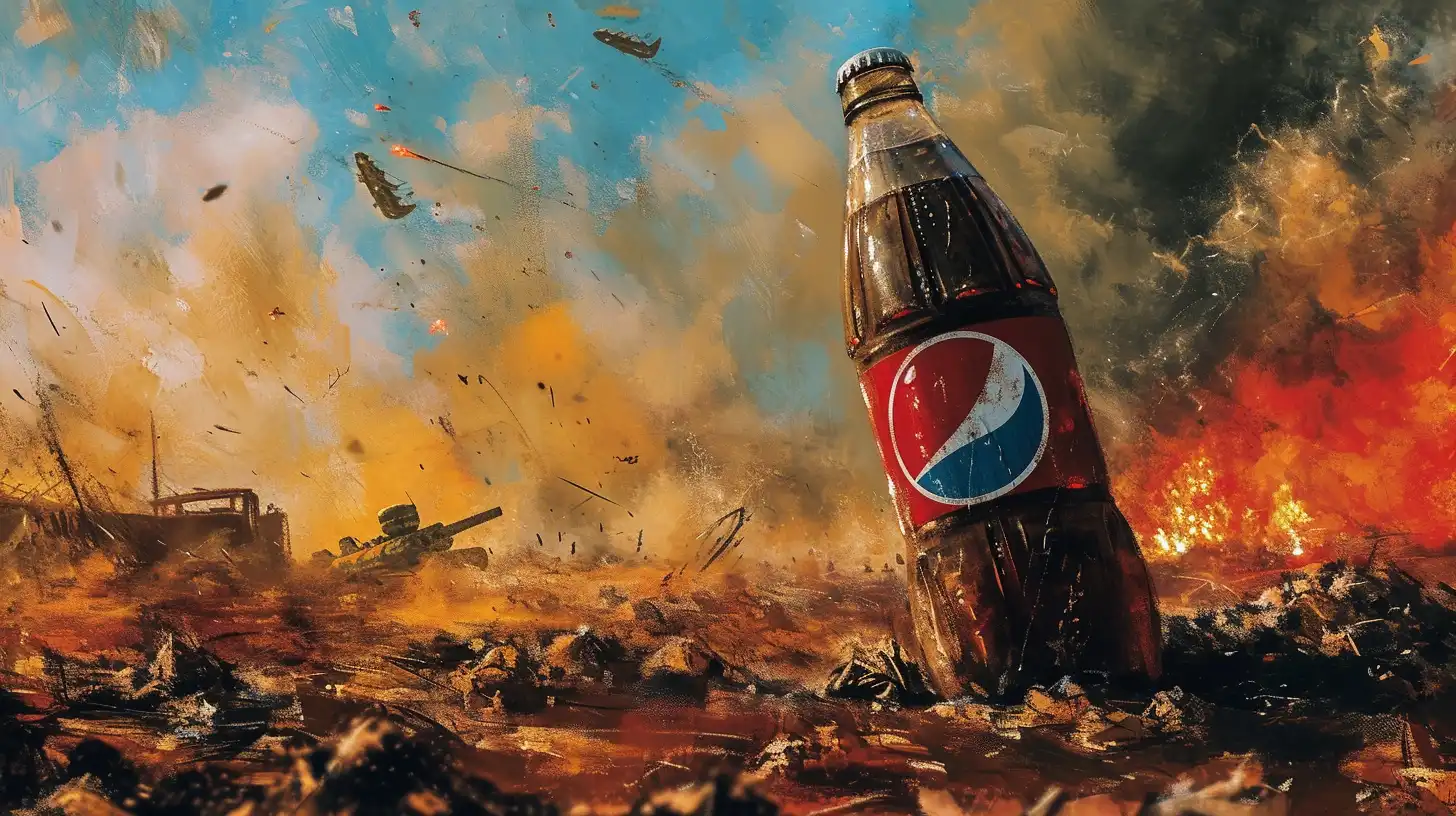 World War 2 Battle Pepsi Soda Bottle