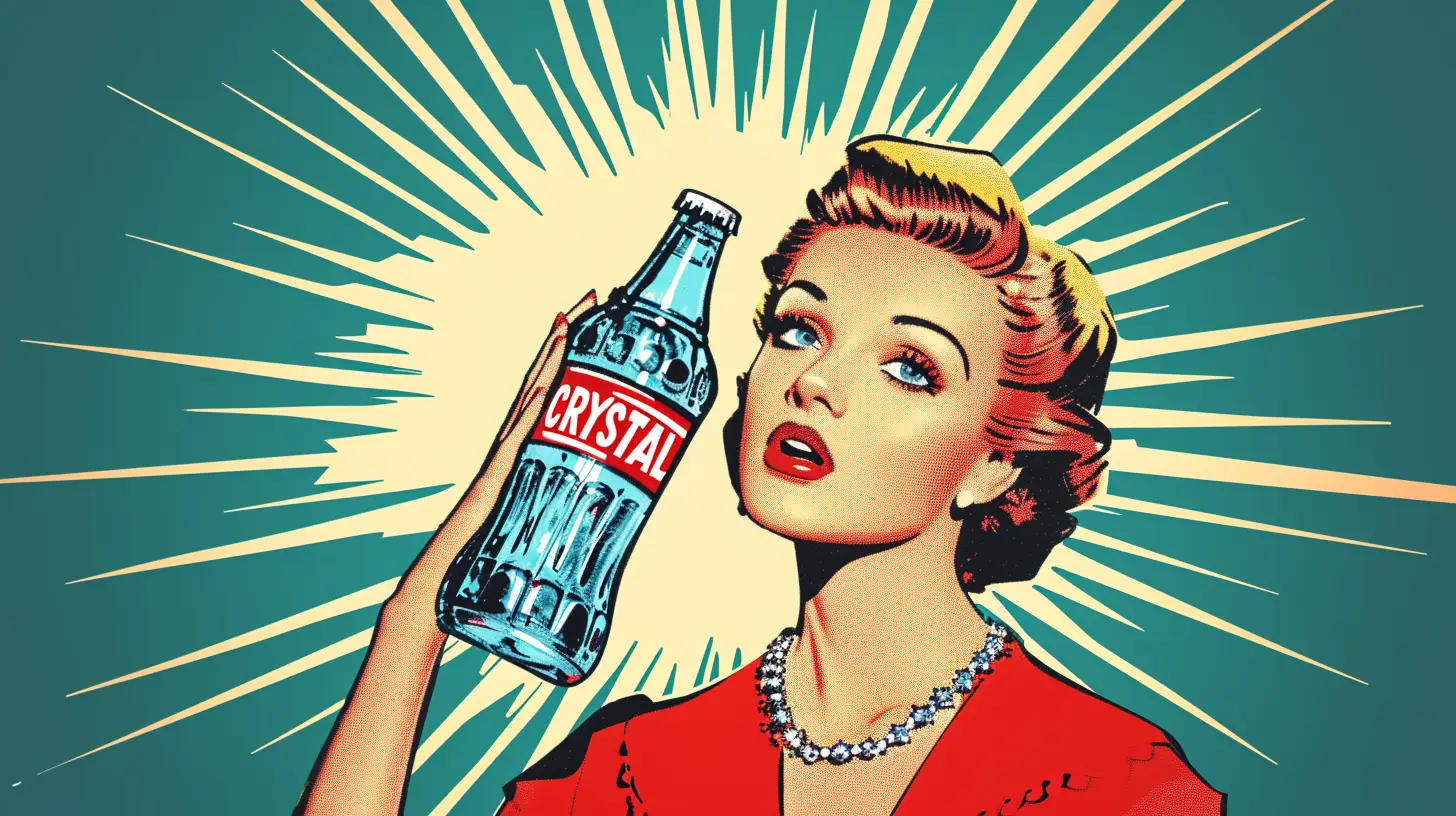 A Clear Soda Bottle That Says CRYSTAL Pepsi