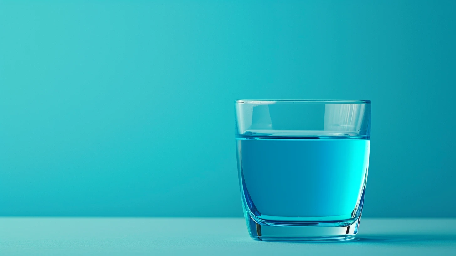 © History Oasis A Blue Liquid In A Glass Cup