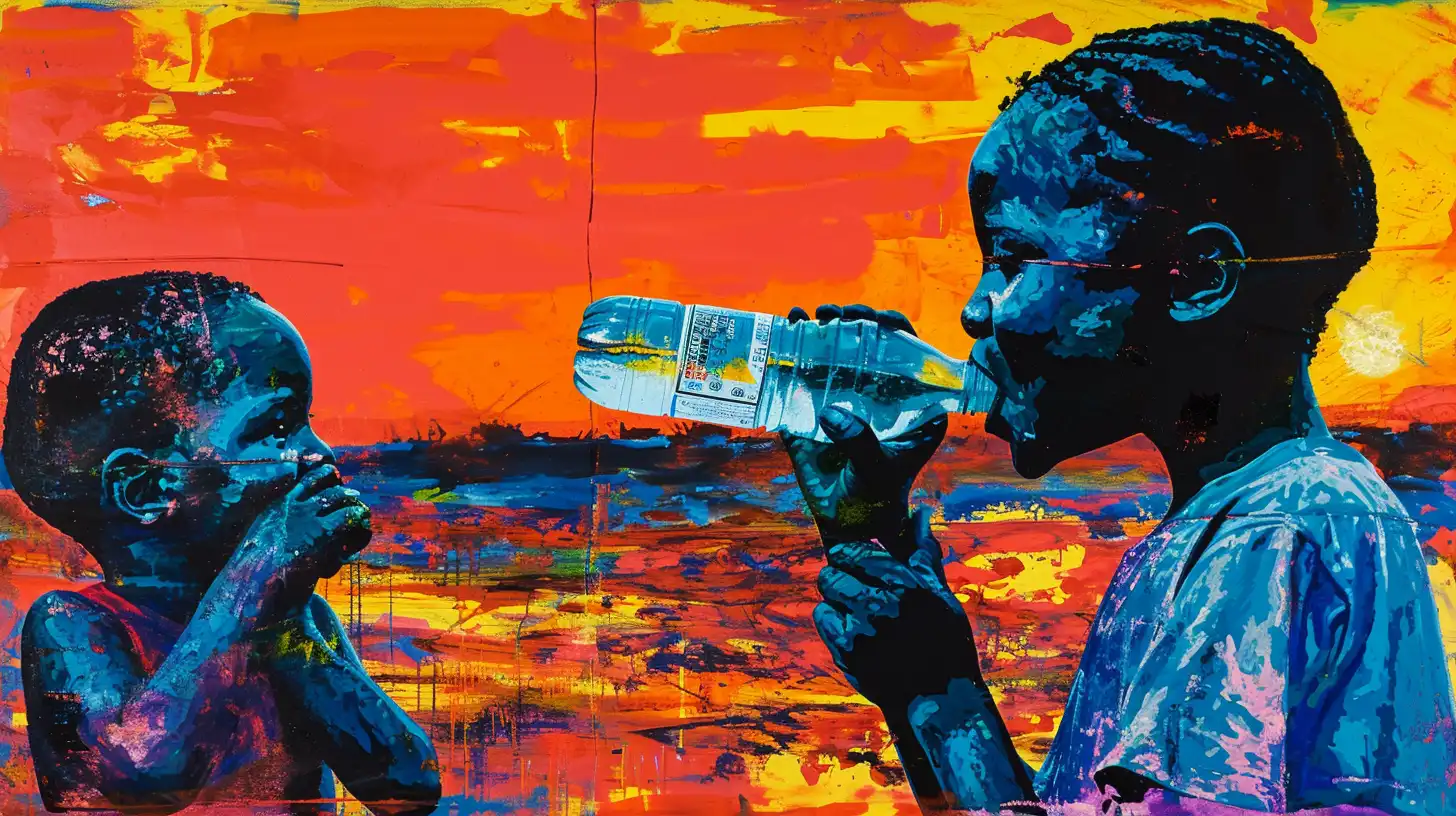 © History Oasis / Created via Midjouney Gatorade Rwandan Refugees
