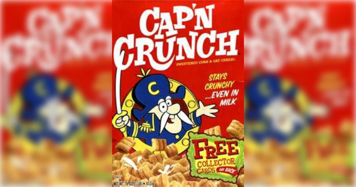 Cap'n Crunch Capncruch Free Collector Cards Box