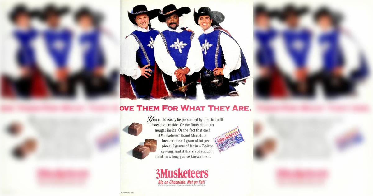 Mars, Inc. 3 Musketeers Bar 2090s Ad