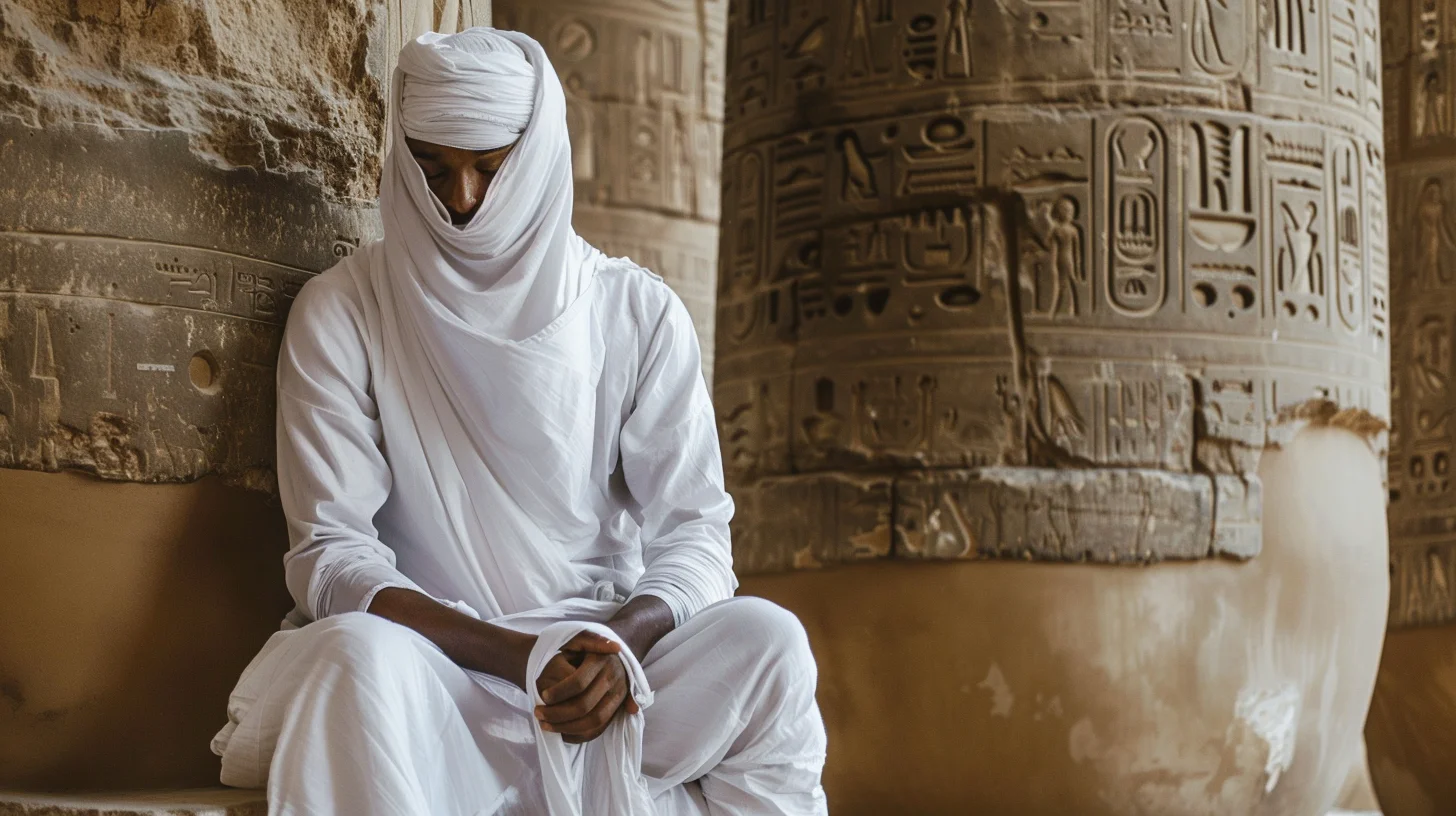 © History Oasis An Ancient Egyptian Wearing White Clothes