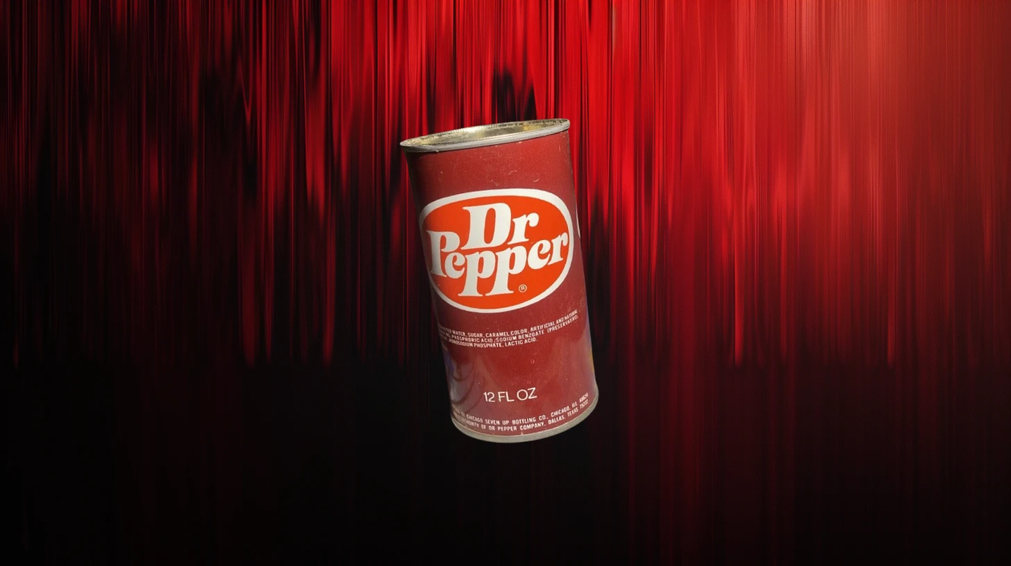 Dr Pepper 1971 brick red Dr Pepper 12 FL OZ can with white oval logo