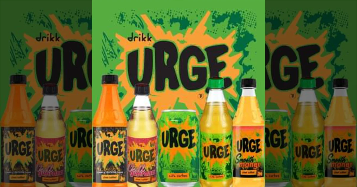 The Coca-Cola Company Norwegian Urge soda bottles and cans with neon green Urge logo