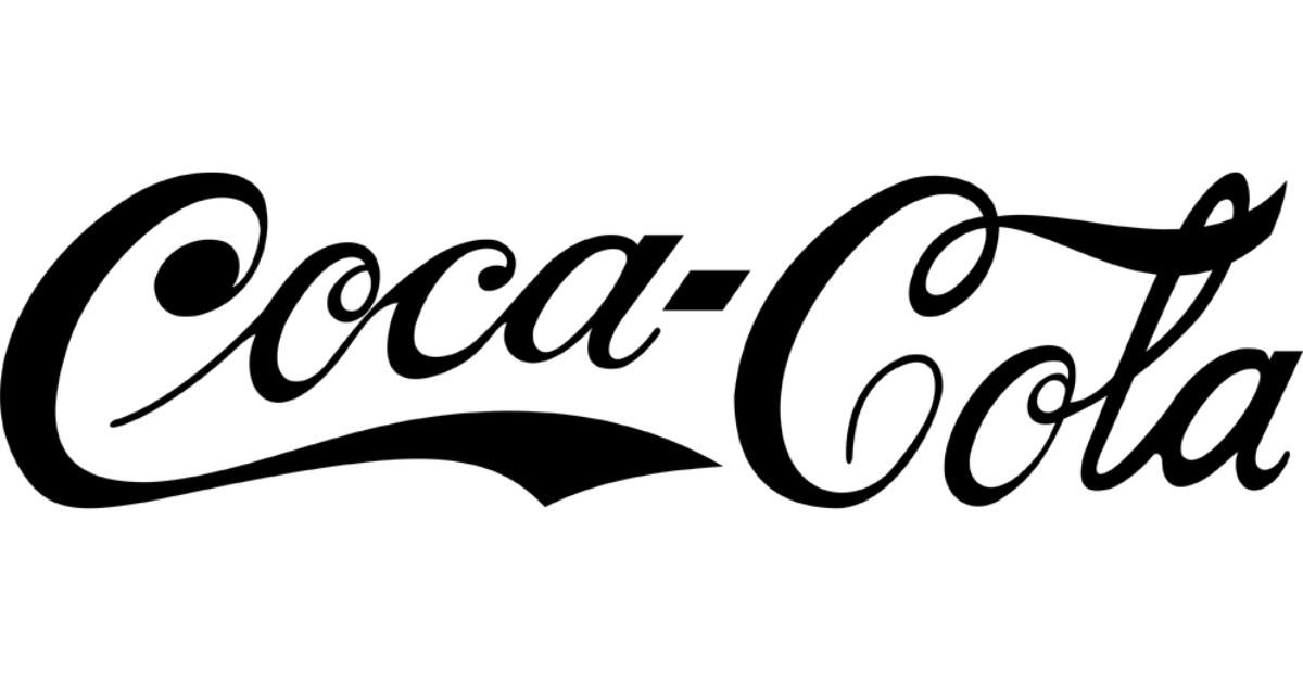 Original 1886 Coca-Cola logo in black Spencerian script