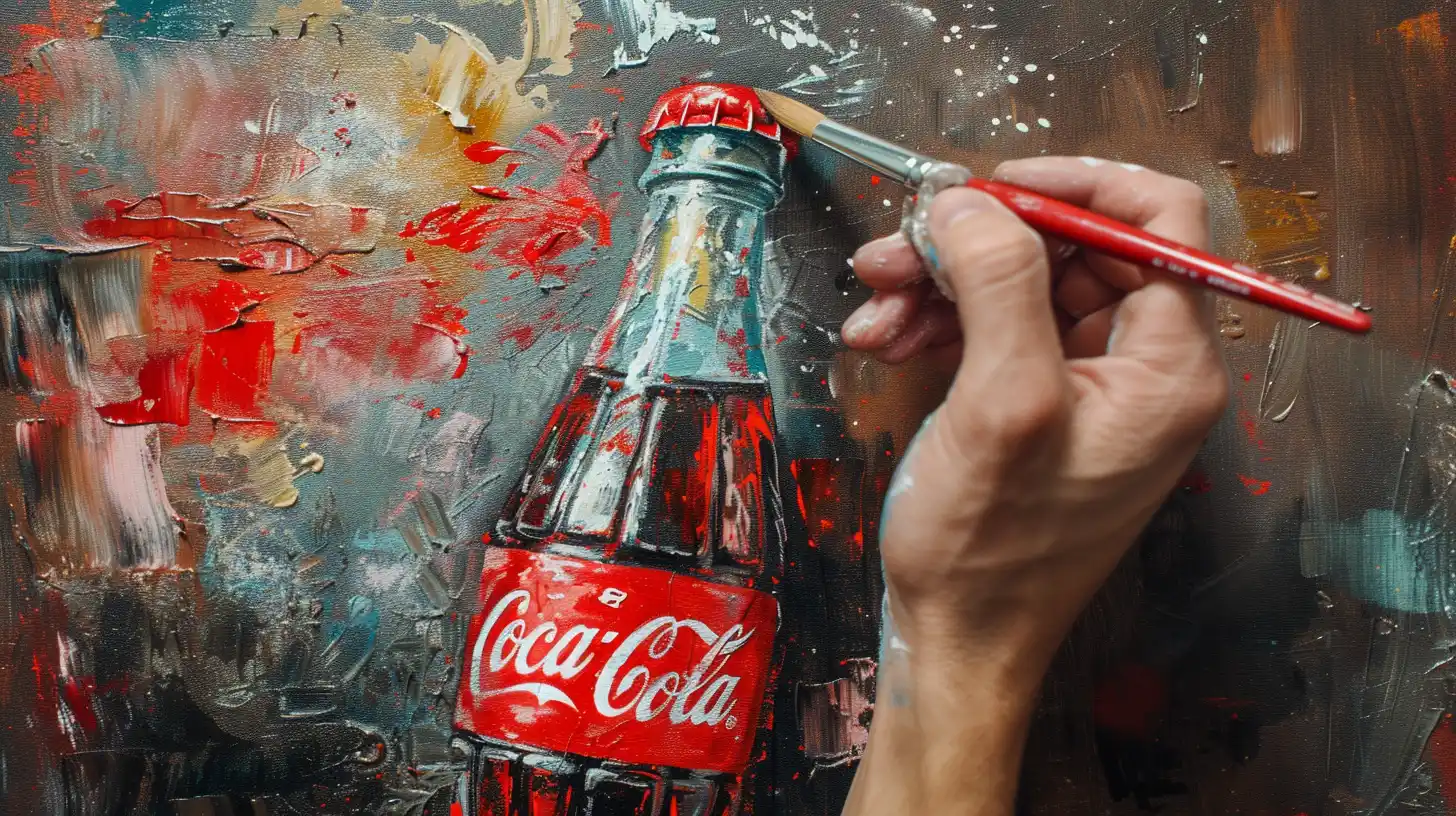 © History Oasis An Artist Painting A Coca Cola Bottle