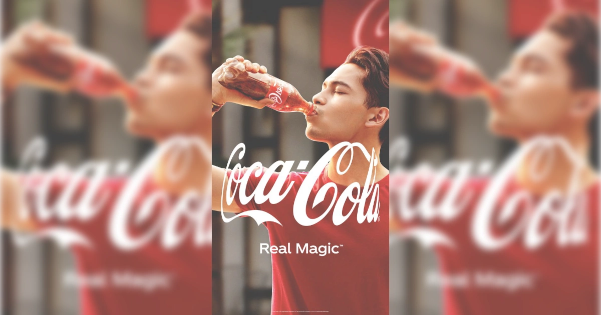 The Coca-Cola Company young man in red shirt drinking Coca-Cola in Real Magic poster