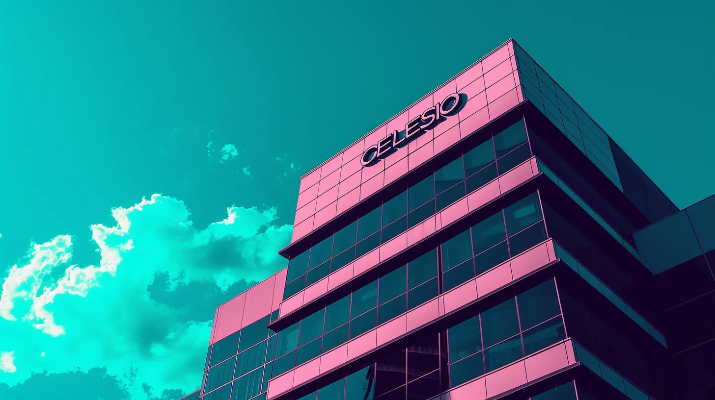 © History Oasis Large Corporate Building That Says CELESIO