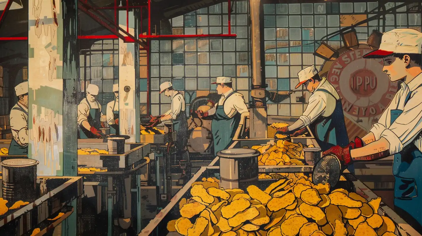 Workers In A Better Made Potato Chip Factory