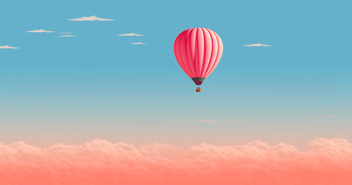 Hot Air Balloon 20 Pink