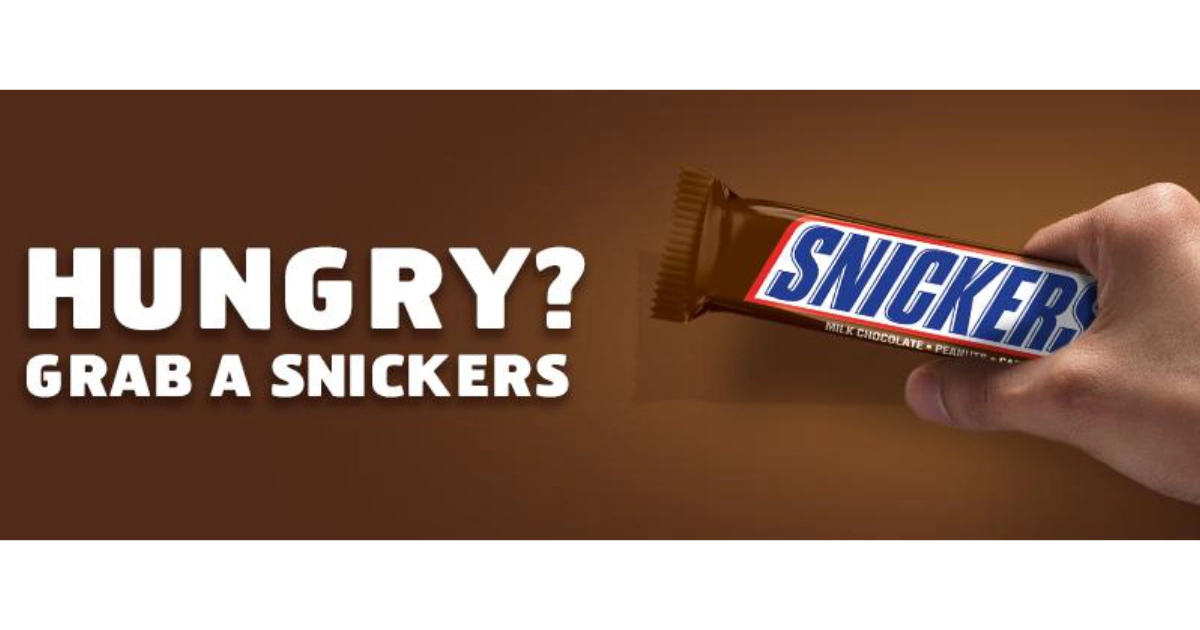 Hungry Grab A Snickers Ad