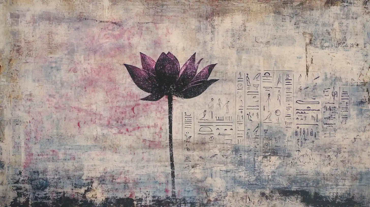 © History Oasis A Lotus Flower Egyptian Hieroglyphs