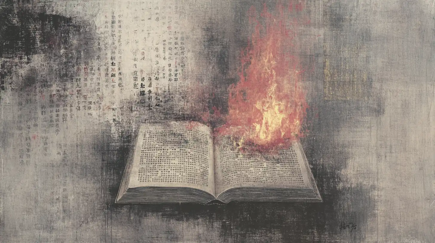 A Burning Book In Ancient China