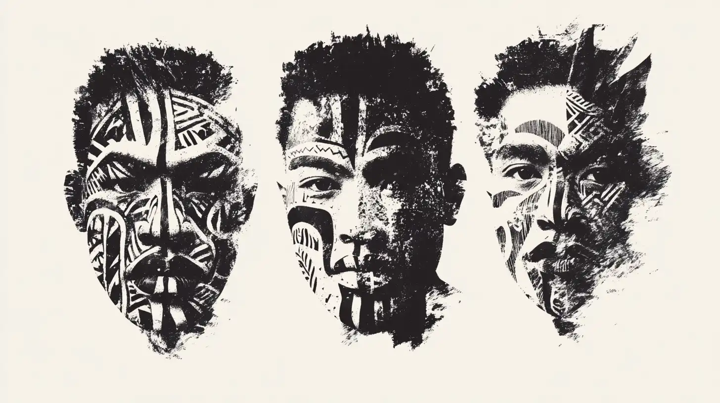 © History Oasis Tattooed Maori Heads