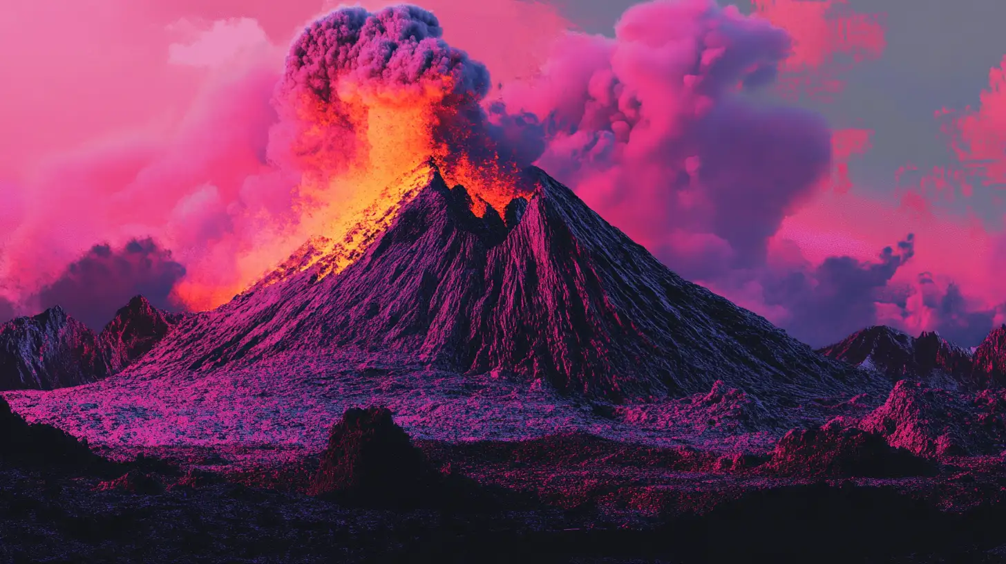 Volcanic Eruption On The Galapagos Islands
