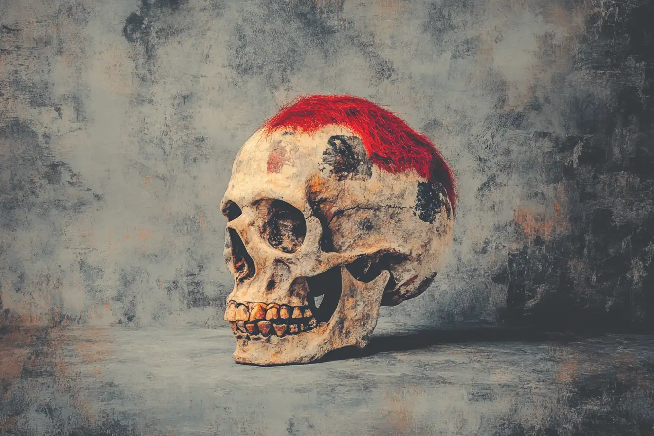 © History Oasis Skull Of A Neanderthal With Red Hair