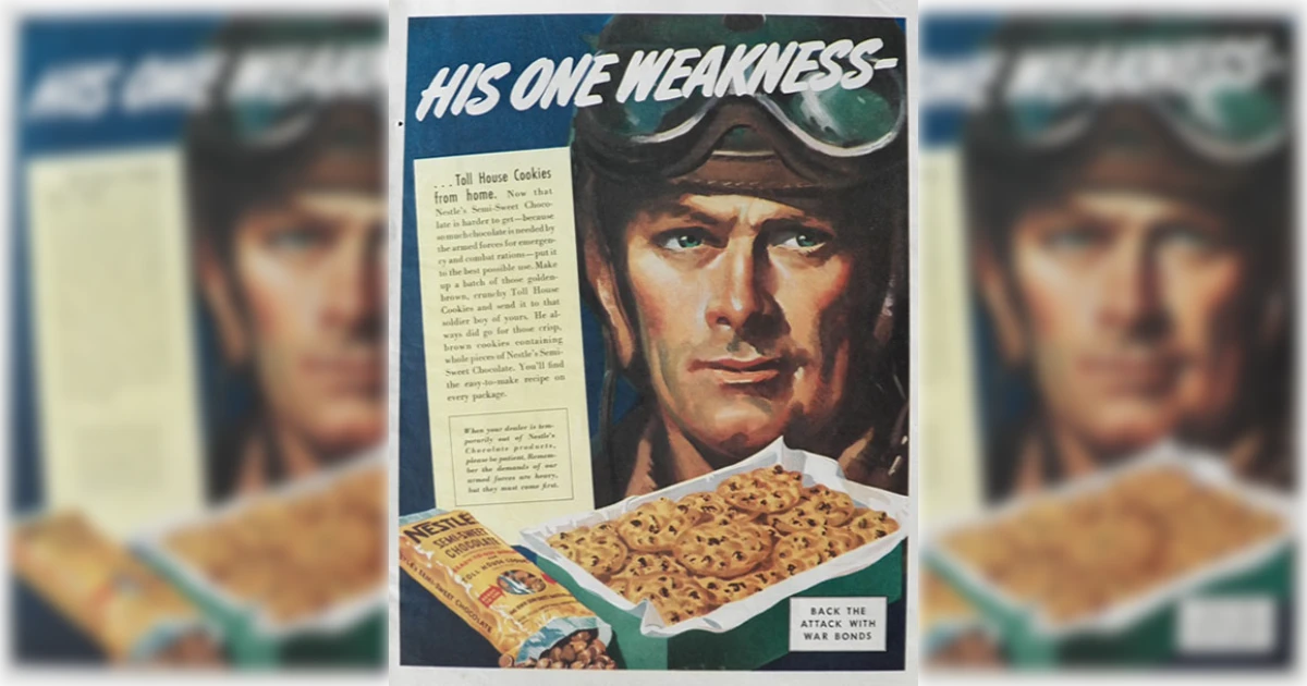 Nestle Chocolate Chip Cookie Vintage Ad