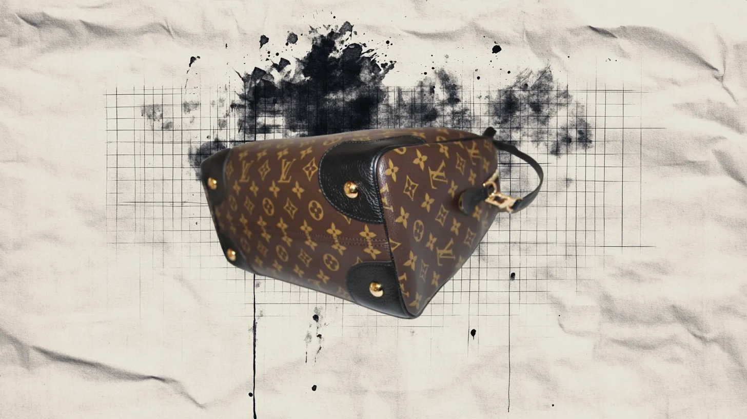 The Retiro, cut in 2017 after six years in the Monogram line — Louis Vuitton A Louis Vuitton Monogram Retiro with black leather side panels and gold studs