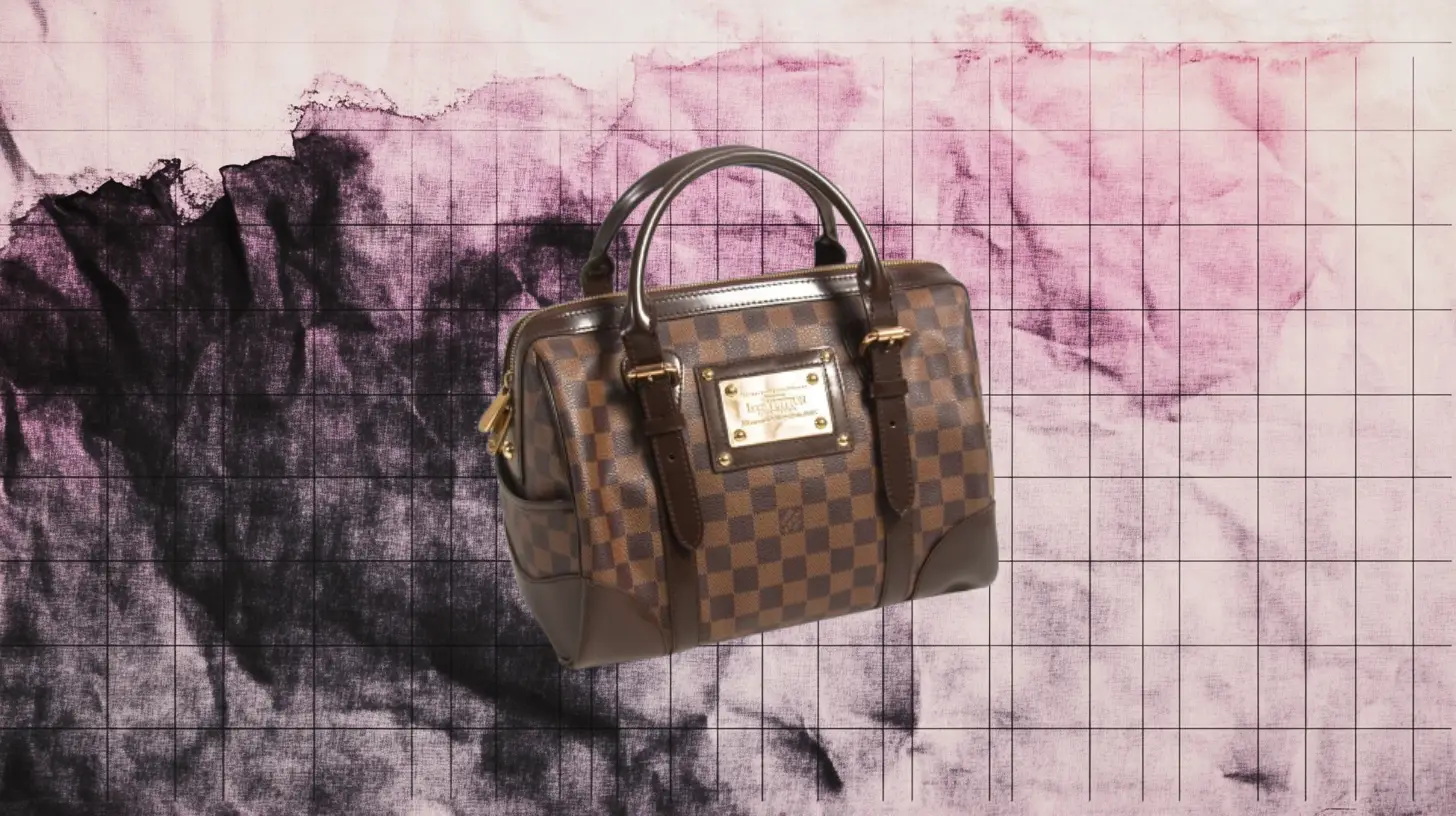 The Berkeley, new in January 2008 at $1,420 and gone at an unknown date — Louis Vuitton A Louis Vuitton Damier Ebene Berkeley bag with rolled handles and a gold nameplate