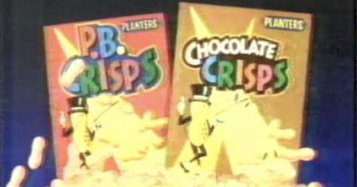Planters Planters P.B. Crisps and Chocolate Crisps boxes with Mr. Peanut