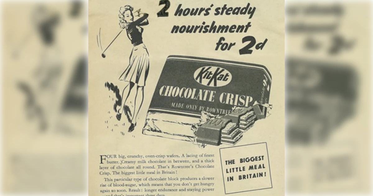 Rowntrees The Biggest Little Meal Kit Kat Slogan