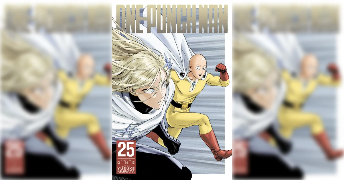 One-Punch Man volume 25 manga cover with bald hero Saitama