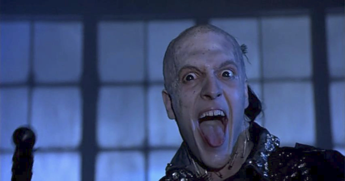 The Kurgan from Highlander, pale bald villain screaming
