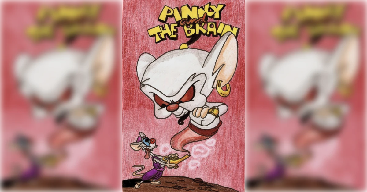 Pinky and the Brain poster art with the two lab mice