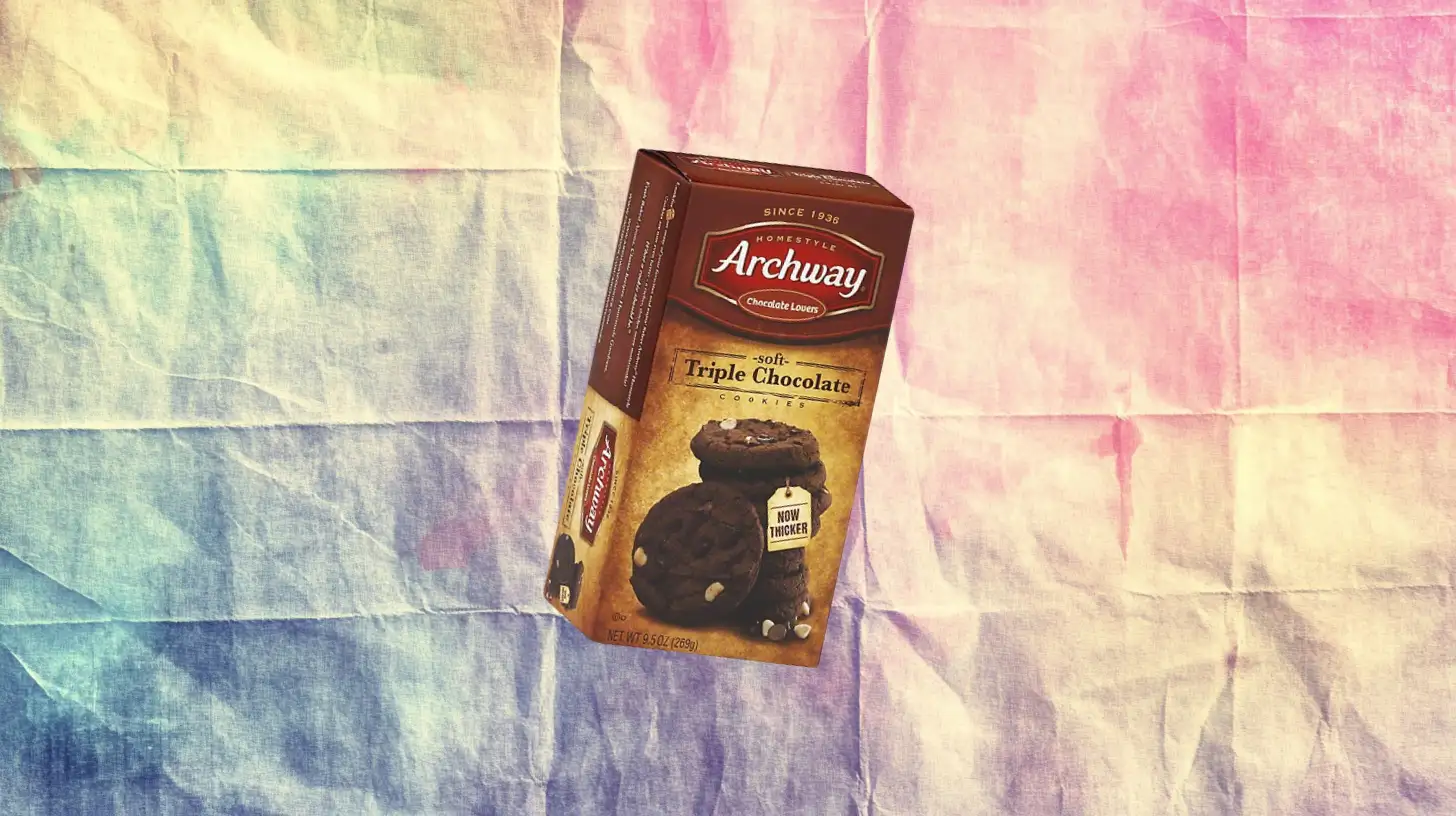 Archway Chocolate Lovers Soft Triple Chocolate cookies box, a current chocolate flavor