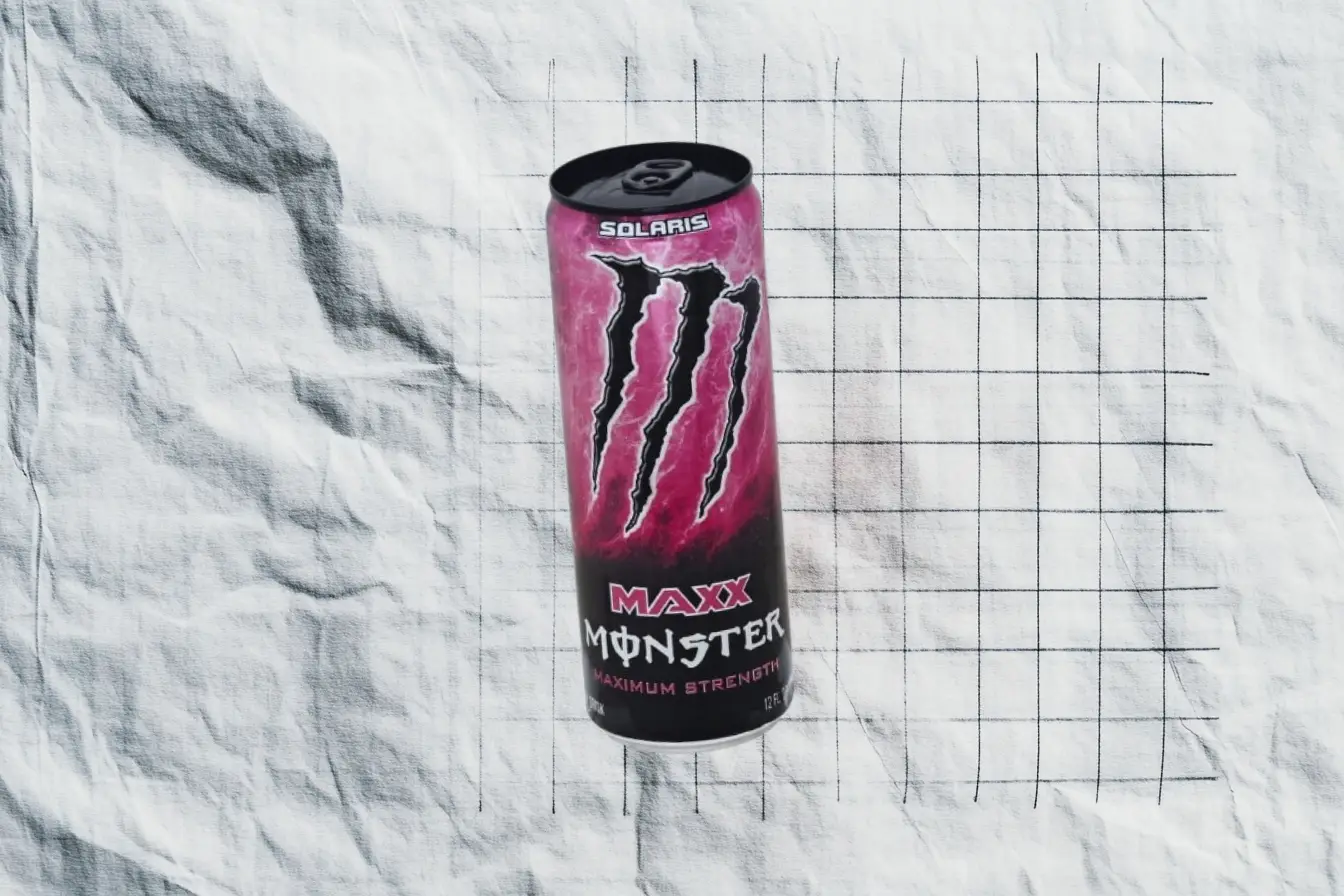 The slim 12-oz Monster Maxx Solaris can — Monster Energy Pink Monster Maxx Solaris maximum strength 12 oz can
