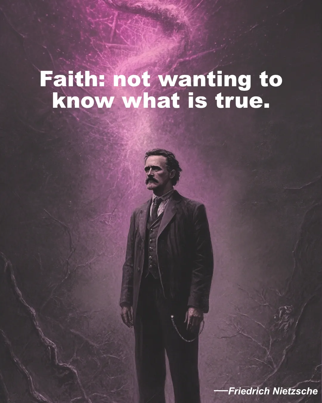 Friedrich Nietzsche Quote Faith Not Wanting To Know What Is True.