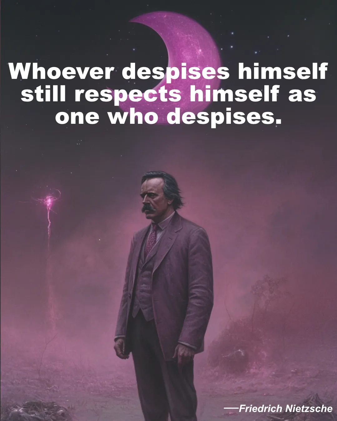 Friedrich Nietzsche Quote Whoever Despises Himself
